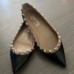 Valentino Rockstud pointed toe ballerina flats 35